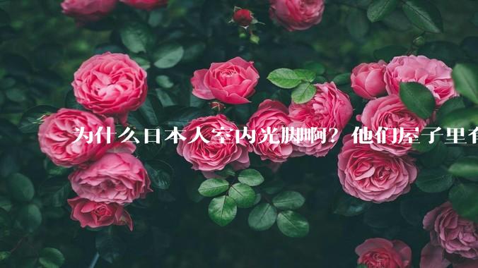 为什么日本人室内光脚啊？他们屋子里有这么干净吗？