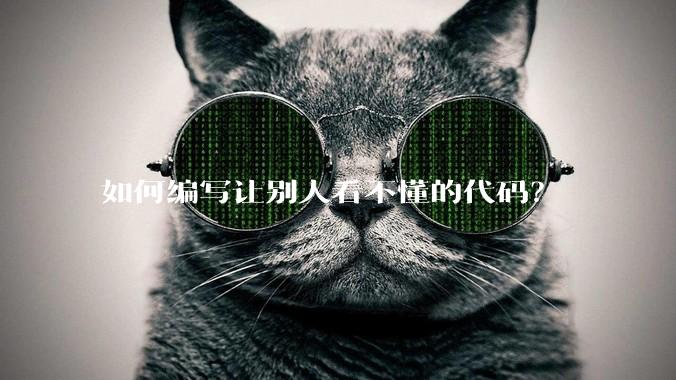 如何编写让别人看不懂的代码？